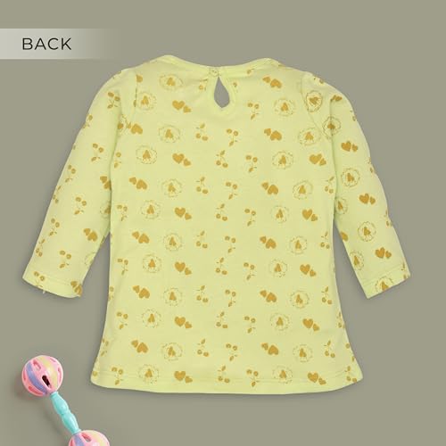 Image of LuvLap Baby Girls 100% Cotton Full Sleeve Girls Top, Pack of 02