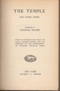 Hardcover The Temple and Other Poems Book