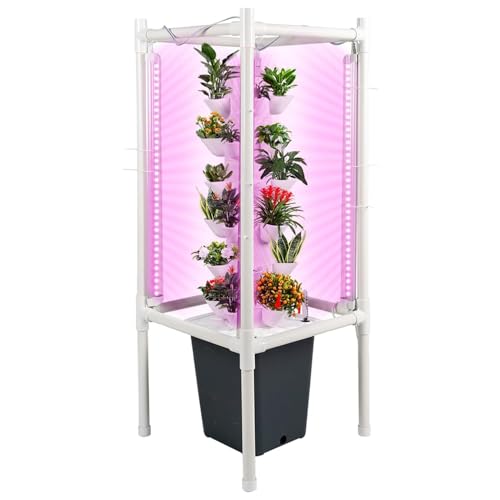 Forcecar Hydroponics Tower Garden Growing System, 30 Pods Indoor Gardening Vertical Garden Planter...
