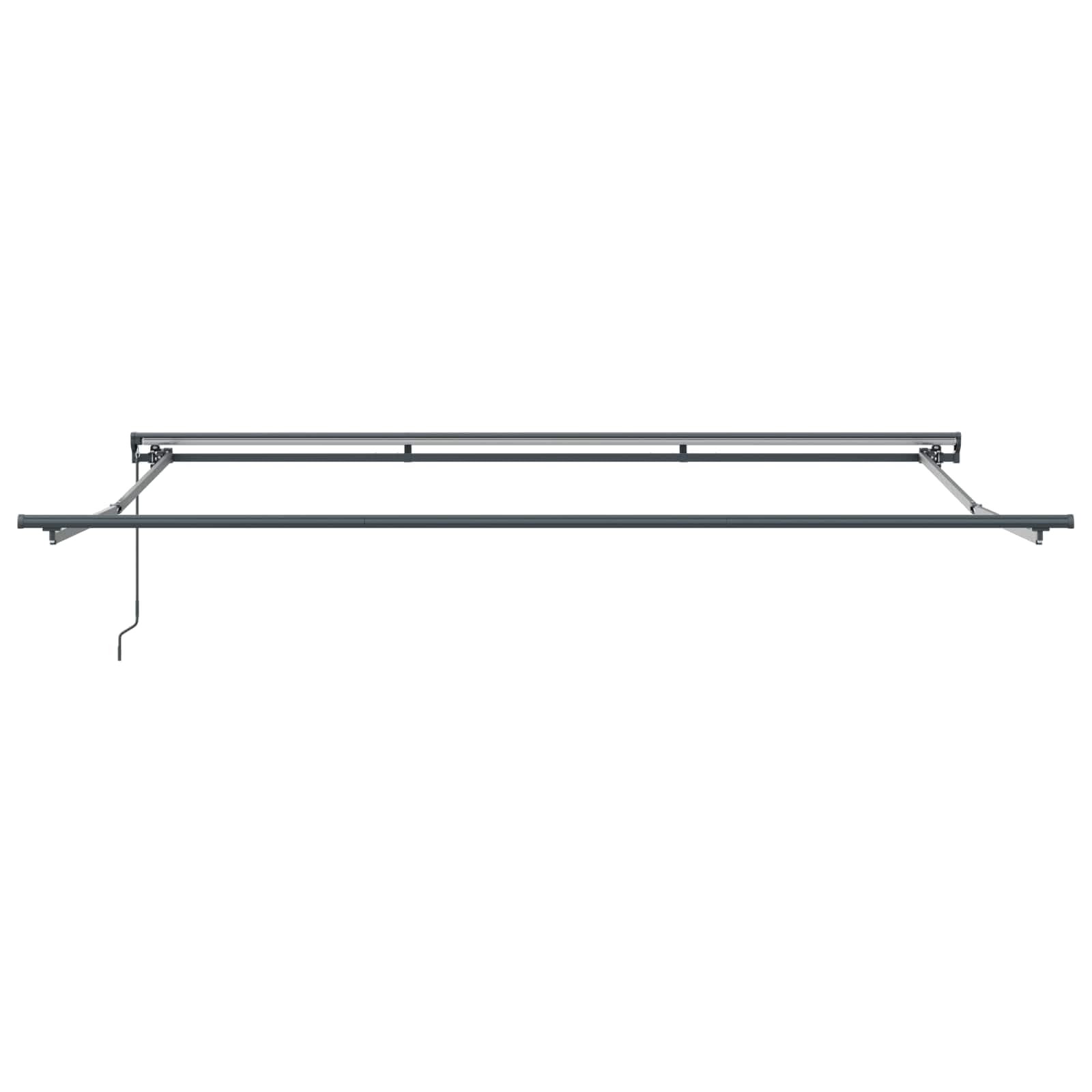 Einziehbare Markise Braun 400x300 cm, Gelenkarm Sonnensegel aus Polyester & Metall, Wandhalterung, Manuell, UV-Stabil, Modernes Design für Garten Terrasse Balkon