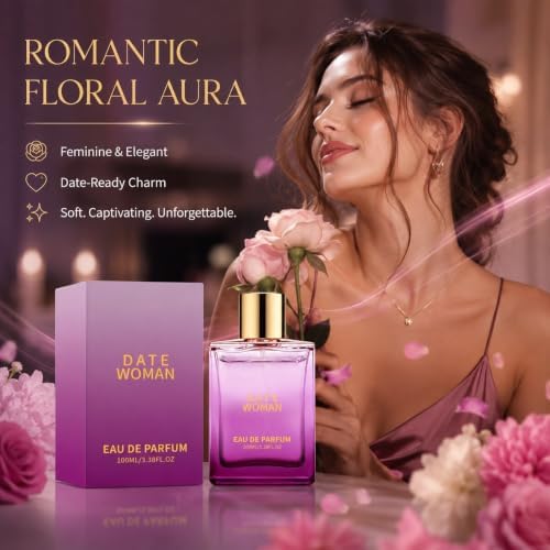 Soft Floral Women's Perfume – Graceful & Airy Eau de Parfum, Lasting Subtle Scent for Everyday Wear, Poised Atmosphere for Commute & Romance, 3.38 oz - 4