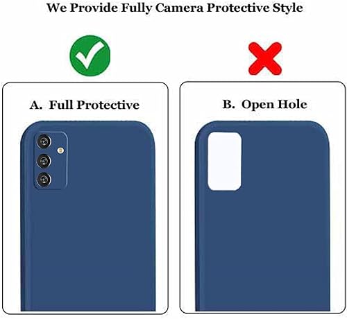 Image of A rtistque Liquid Silicone Back Cover Case for Samsung Galaxy F34 5G Shockproof TPU Soft Flexible with Camera Protection - Blue
