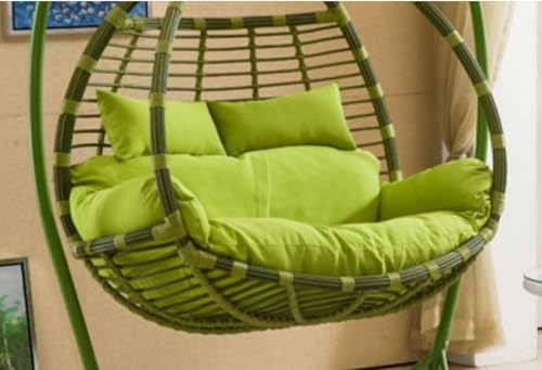 Cuscino per sedia sospesa, addensato, impermeabile, per amaca a 2 posti, in rattan, rimovibile e confortevole, per patio e giardino