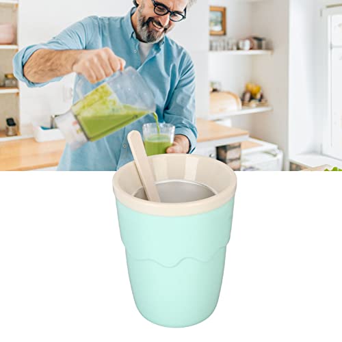 Pssopp Slushy Cup Slushie Cup Slush Ice Cream Cup Tragbarer Squeeze Cup Squeeze Slushy Maker Cup für Kinder Hausgemachte Sommer DIY Milchshake Eismaschine (Grün) – Bild 7