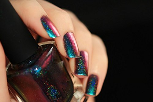 Image of ILNP Hush (H) - Teal, Blue, Violet, Orange, Red Holographic Ultra Chrome Color Shifting Nail Polish
