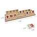 uvcany Rummy Cube Game with Case and 4 Wooden Racks/Trays, 106 Rummy Tiles Game Sets Classic Travel Board Game Sets with 4 Tiles Holders for Family