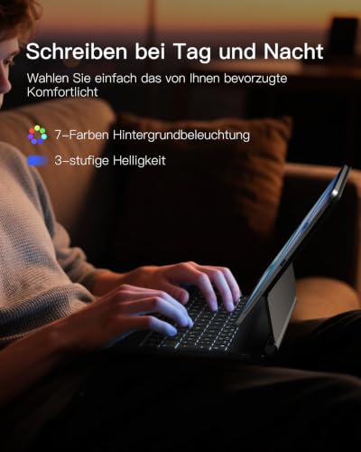Inateck Tastatur Hülle für iPad Air 11 M4 /M3/M2, Freitragender Ständer – Ansicht 5