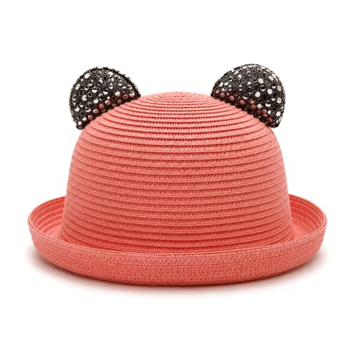 Image of VRITRAZ Baby Boy's and Girl's Kids Children Cute Printed Cartoon Gift Summer Fancy Dress Straw Fasion Hat Cap 1