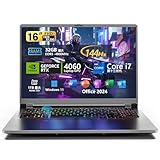 VETESA ゲーミングノートPC Core i7-13620H RTX 4060 DDR5 32GBメモリ 1TB NVMe SSD 2025新版 ゲーミング PCノート 動作より快適 最大4.9GHz 16 インチ 144Hz FHD 1920X1200P RGB バックライトキーボード Windows11 MS Office 2019搭載 動画編集 Laptop gaming