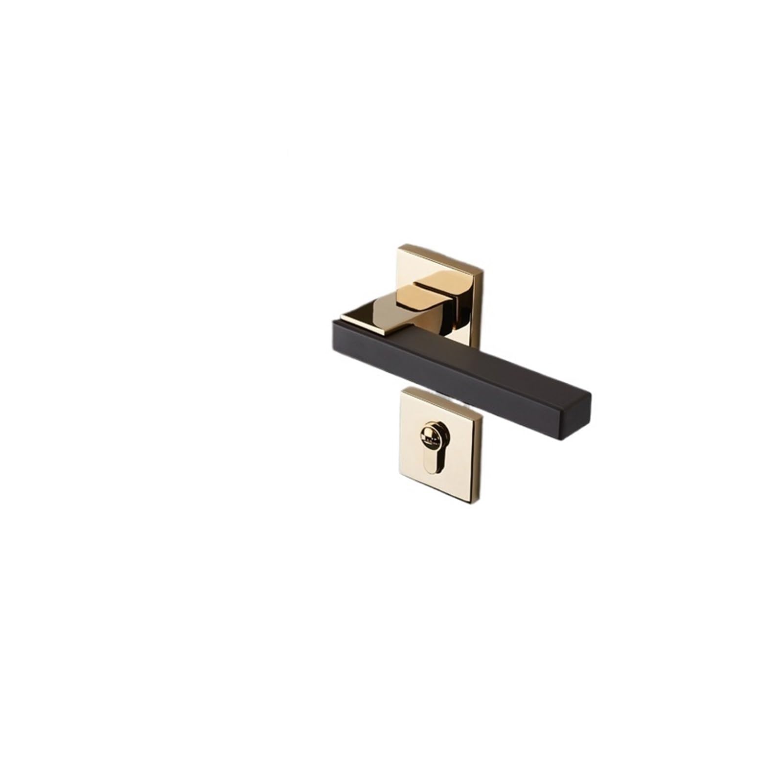 Cerradura de puerta tipo C silenciosa con manija verde dorado para dormitorio