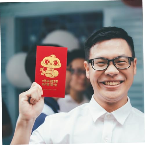 Holibanna 24個蛇年 年 春節用 性創意 ?金 ?包 厚手 耐久スロット式 開閉 マ