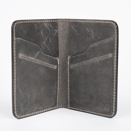 Handmade Slim Wallet for Men and Card Holder, Minimalist Wallet for Men, Card Holder Wallet, Front Pocket Wallets for Men, Credit Card Holder, Business Card Holder (Sand Grey)4