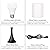 3 Way Touch Control Table Lamp, Modern Bedside Lamp for Bedroom, Dimmable Black Nightstand Lamp White Shade Desk Reading Light for Living Room Office Dorm, 3000K LED Bulb Included