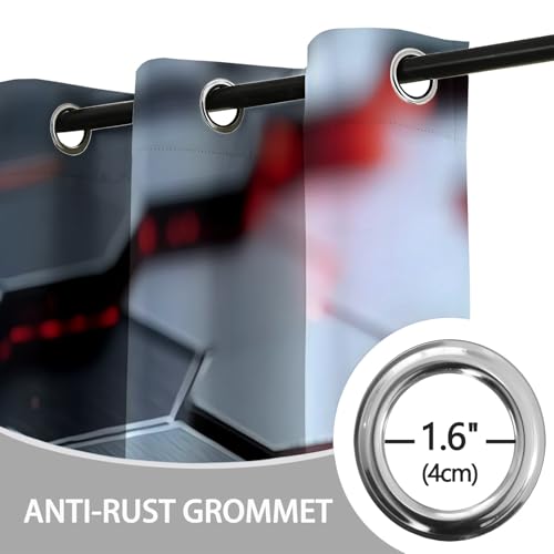 Rideaux occultants géométrie luminescence délicate haut de gamme - 3