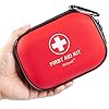Mini First Aid Kit – 120 Piece Small Waterproof Hard Shell Medical Kit for Car, Home, Office, Travel, Camping, Sports, Outdoor, School – Emergency First Aid Supplies and Survival Kit (Red)