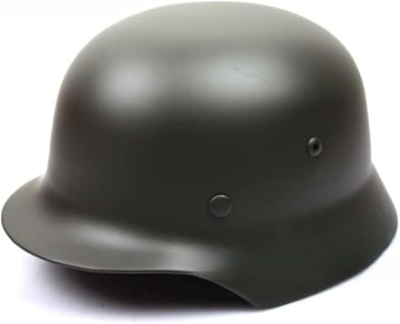 WWII German Army M35 All Steel Helmet Collectors with Leather Lining and Chin Strap Movie TV Props Youlines
