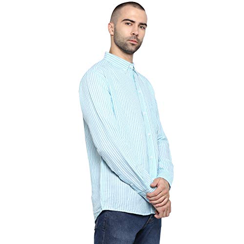 Image of Red Tape Men's Striped Regular Fit Casual Shirt