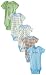 Gerber Baby-Boys Newborn 5 Pack Variety Brand Elephants Onesies Brand, Elephants Blue, 0-3 Months