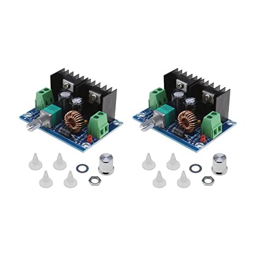 2 st DC-DC Step-Down Buck Converter XH-M401 spänningsregulator modul PWM strömförsörjning justerbar 4-40 V till 1,25-36 V 8 A högeffekteffektivitet nedåtriktad omvandlare