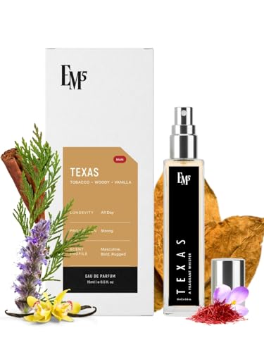 Image of EM5 Texas Perfume for Men | Spicy Woody Sweet Aromatic Fragrance | Eau de Parfum | Luxury Gift for Him | 15ml