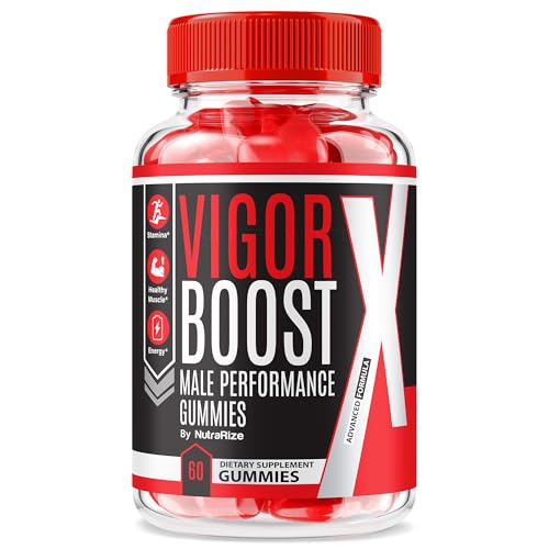 NutraRize Vigor Boost X - Vigor BoostX Performance Gummies for Men, Official VigorBoost X Male, VigorBoostX Gummies for Energy Levels and Performance, Official Vigor Boost X Review (60 Gummies)