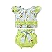 Shaohan Rüschen Tops und Kurze Hose Outfits für 3-18 Monate Mädchen und Jungen, Neugeborenes Babykleidung Set Wassermelone Bedruckte Outfits Kleinkinder Babyset Sommer Shorts Kleidungsset