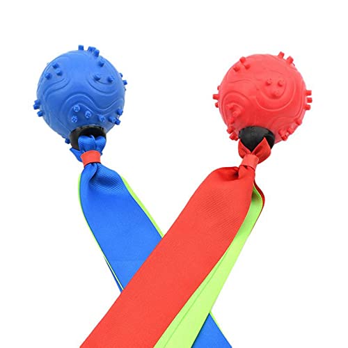 PSK PET MART Outdoor Pet Dog Training Toy TPR Ribbon Throwing Rubber Ball Chew Play Bite Toy Dog Molar Interactive Sound Ball Toys (Blue) (Colour May Very) (B09K48DR72) Amazon Price History, Amazon Price Tracker
