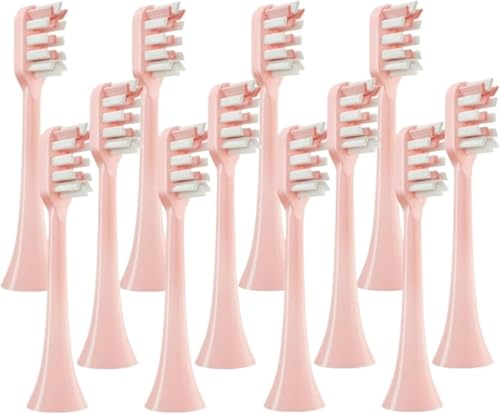 12 Têtes de brosse à dents compatibles SOOCAS X3 X3U X5 roses