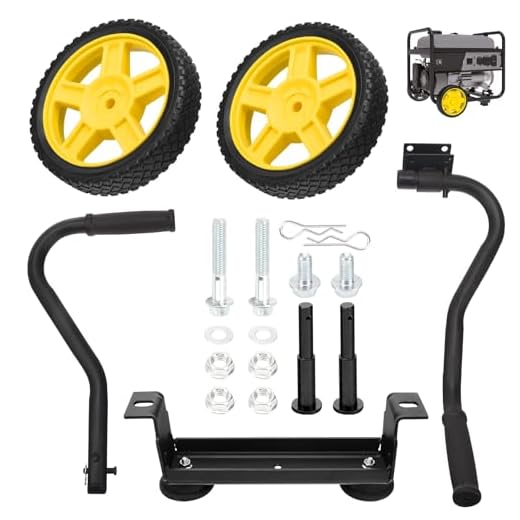 MWEDP 40065 Generator Wheel Kit for Champion 2800-4750-Watt / 3000-5500-Watt or Higher Inverter Generators with Folding Handle and Never-Flat Tires