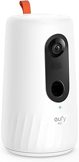 eufy Security Pet Camera for Dogs and Cats, On-Device AI Tracking and Pet Monitoring, 360° View, 1080p, with Treat Dispens...