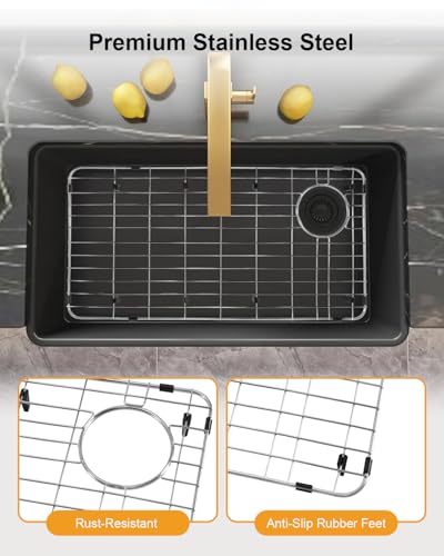 Protector para fregadero de cocina de acero inoxidable 28.25 x 14.25 x 1.25 pulgadas miniatura 3