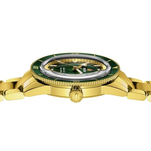 Rado Captain Cook Automatic Green Dial and Gold Bracelet with Date Display and Swiss Automatic Movement3