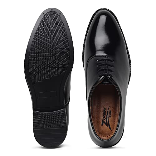 Image of Zixer Synthetic Leather Mens Formal Shoes || Office Formal Shoes Men Stylish|| Formal Shoes for Men Patent Leather Lace Up Party Formal Shoe
