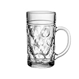 Taza de cerveza de cristal grueso simple, exquisita y de gran capacidad para negocios de restaurantes, taza de cerveza de barril grande 23rd Hero Cup de 1200 ml.
