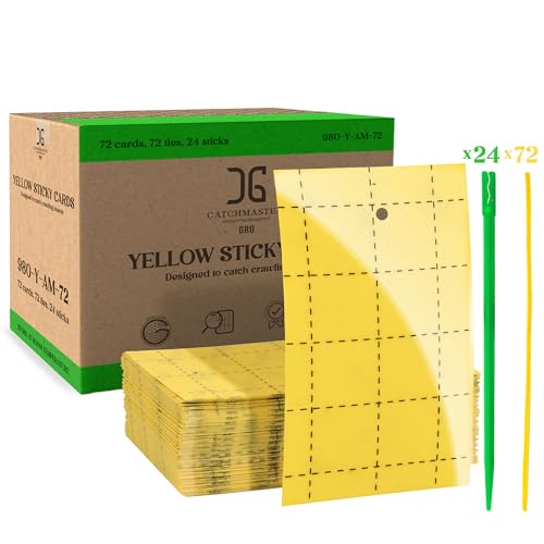 Catchmaster GRO Yellow Double Sided Sticky Traps 72PK