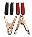 CERRXIAN 2 Piece 90mm Long Battery Alligator Clips, Black Red 100A Insulated Replacement Battery Clamps Jumper Cables Boost Clips for Car Auto Vehicle Boat
