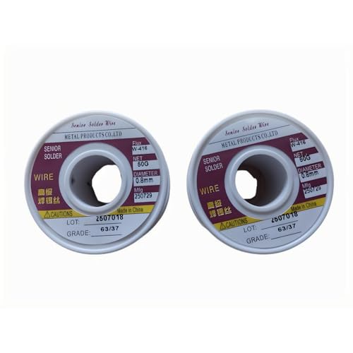 63/37 Solder Wire Flux Rosin Core Solder Ø 0.8mm for Electrical Soldering Iron Weight 2 x 50g