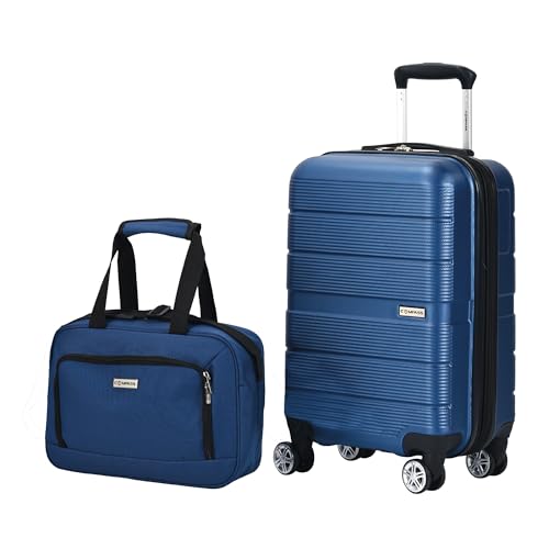 Recopilación de Maleta de viaje - los preferidos. 41 Compass Set De Viaje | Maleta 20' + Neceser 15', Expandible, Mango Telescópico, Ruedas Giratorias 360°, Resistente ABS, Bolsa Neceser Portátil Con Compartimentos Y Correa...