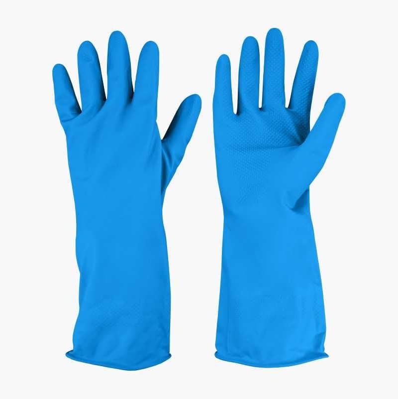 RAJ BHOOMI ENTERPRISE Multi-Purpose Hand Gloves For Kitchen Cleaning, Bathroom Cleaning & Gardening|Reusable Gardening Gloves|Non-Slippery & Durable (Blue)