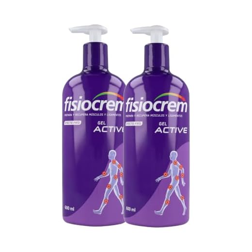 Pack 2x FISIOCREM GEL ACTIVE | 600ml | Preparación Músculos y Ligamentos | Vida cotidiana o ejercicio físico | Crema Masaje | Melaleuca, Árnica, Hypericum Perforatum, Calendula | Formato familiar