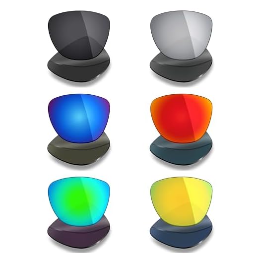 Mryok 6 pares de lentes polarizadas de substituição para óculos de sol Oakley Actuator OO9250A - Stealth Black/Fire Red/Ice Blue/Silver Titanium/Emerald Green) 24K Gold