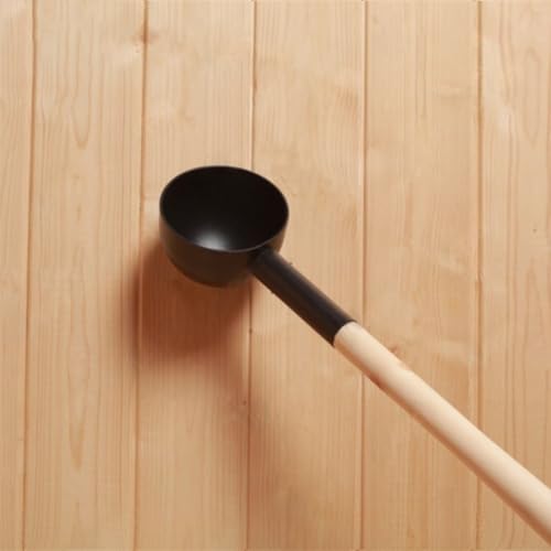 NEIQIUWING Louche de sauna en aluminium avec manche en bois – Parfait pour les saunas domestiques et publics
