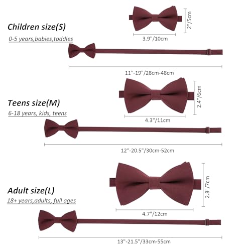 Nœud papillon rouge enfant réglable pour éviter les nœuds complexes