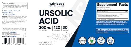 Nutricost Ursolic Acid 300mg Capsules