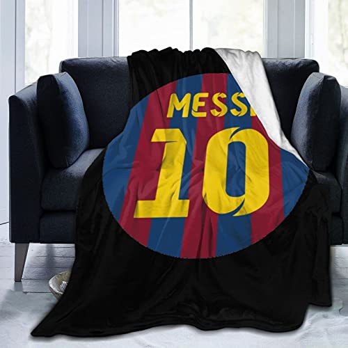 Messi Soccer Gift Fleece Throw Blanket, Anti-Pilling Flannel Soft Micro Fleece Blanket For Chair Bedroom Living Room Sofa Bed Outdoor, 50"X40" #TOP1