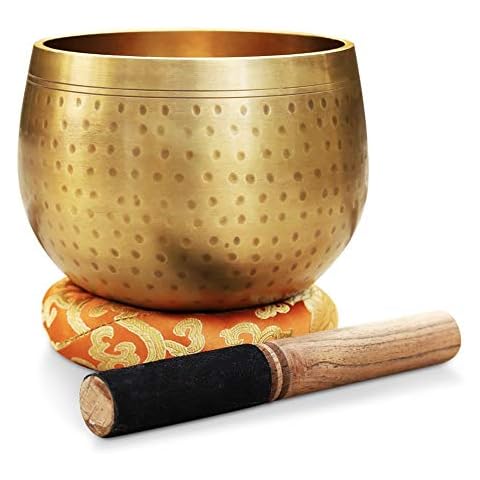 DharmaObjects Tibetan Ring Gong Meditation Singing Bowl Mallet Cushion Set (Jumbo) Cover
