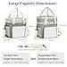 BAGNN Lunch Box & Lunch Bag for Women Men, Large Insulated Adult Lunch Box Leakproof Lunchbox Cooler Bag for Work Picnic Beach,16L, Olive Green & White