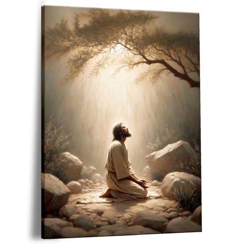 Framed Jesus wall decor for prayer room Christian wall art