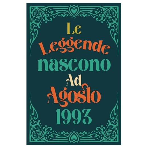 Le Leggende Nascono Ad Agosto 1993: Idea regalo originale e divertente di 30 anni per donne e uomini. Taccuino a righe