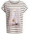  Oui T-Shirt mit Applikation Ecru (0118 Offwhite Brown) 38